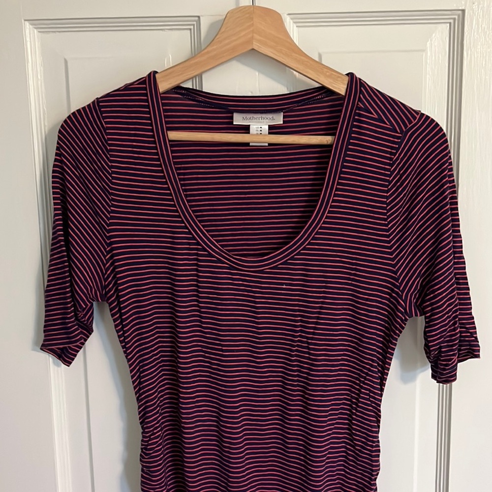 Motherhood Maternity Striped Summer Dress